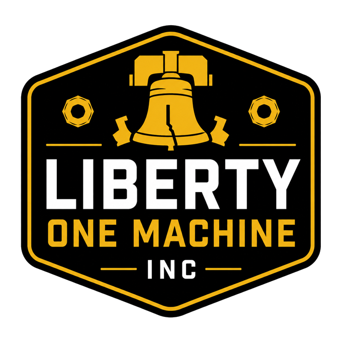 Liberty One Machine Inc badge logo